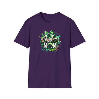 Green Cheer Mom Gildan Softstyle Tshirt