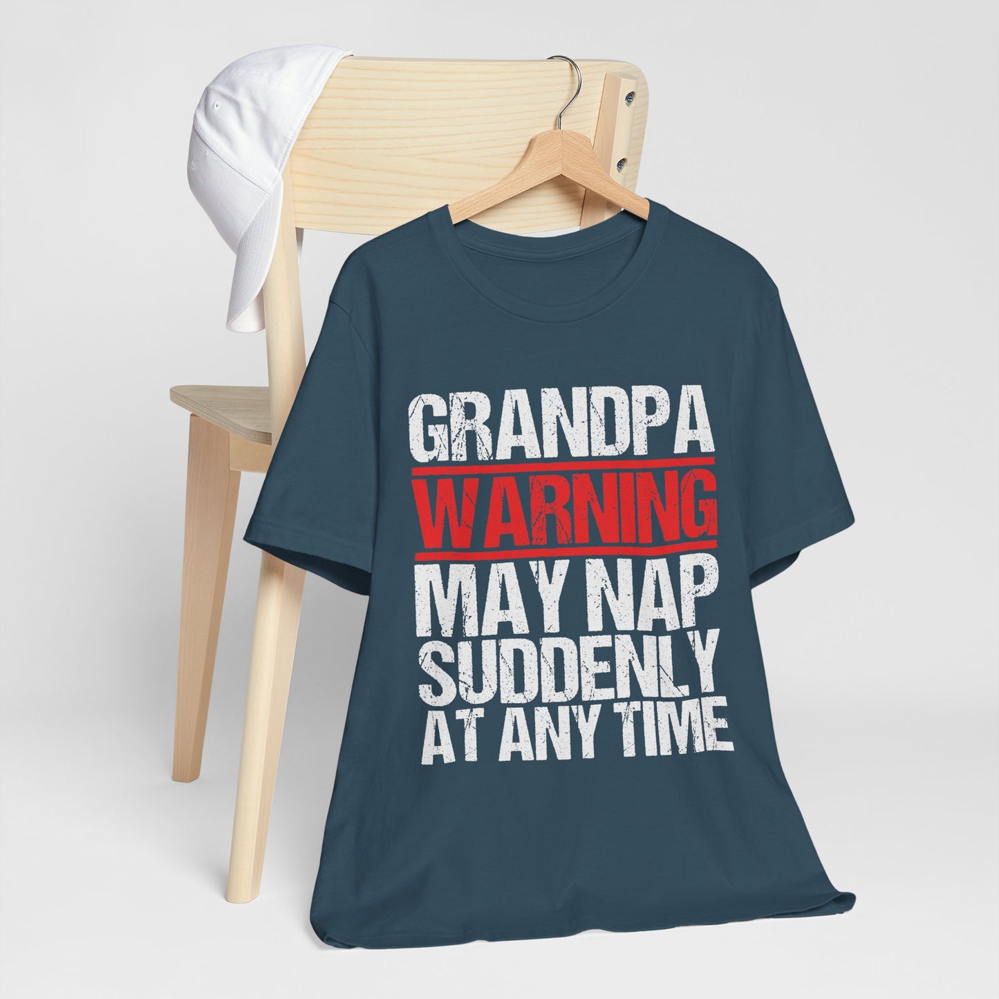 Funny Grandpa Nap Warning T-Shirt, Gift for Grandfather, Family Humor Tee, Unisex Tee for Relaxation, Birthday Gift, Grandparent's Day