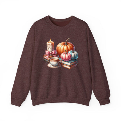 Candle Cozy Pumpkin Fall Gildan crewneck sweatshirt