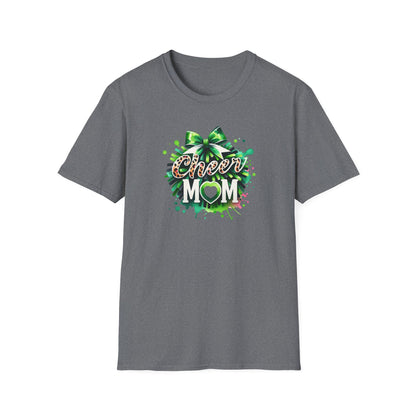 Green Cheer Mom Gildan Softstyle Tshirt