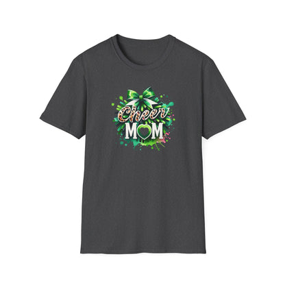 Green Cheer Mom Gildan Softstyle Tshirt