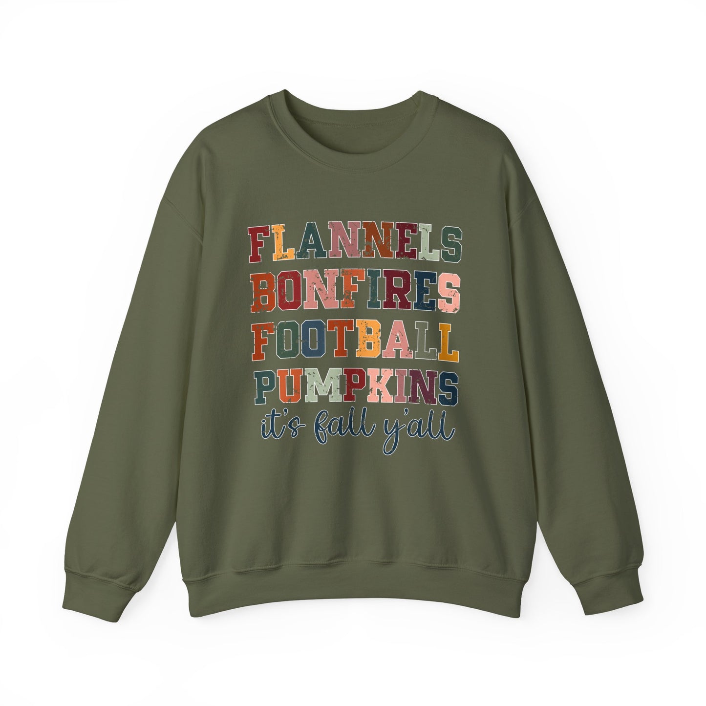 Flannel Bonfires Football Sweatshirt | Unisex Crewneck