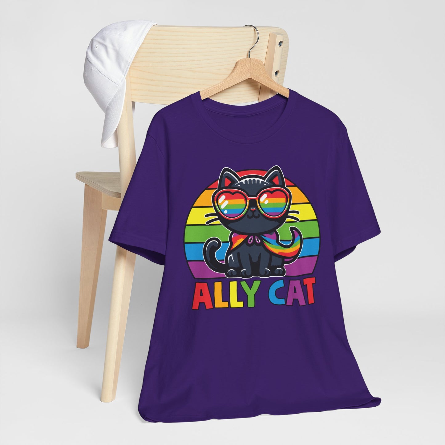 Pride Cat Unisex Jersey Tee - 'Ally Cat' Design