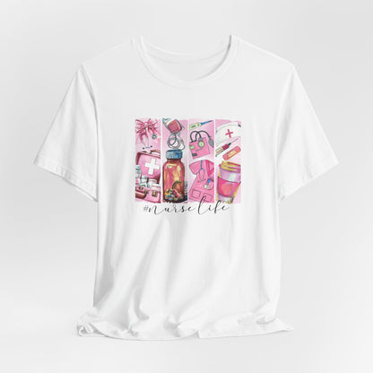Nurse Life Pink Bella Canvas Tee