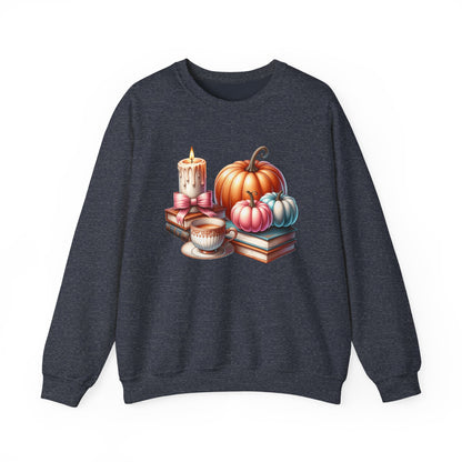 Candle Cozy Pumpkin Fall Gildan crewneck sweatshirt