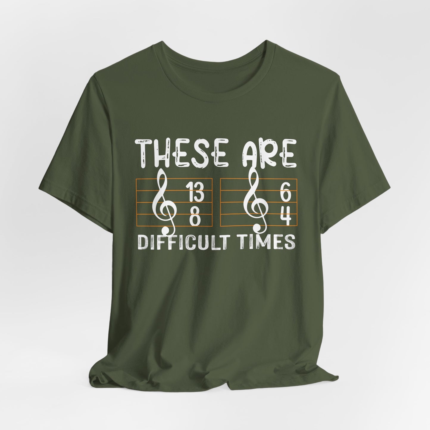 Music-Inspired Jersey Tee - "These Are Difficult Times" Unisex Short Sleeve Shirt, Gift for Musicians, Thoughtful Quote Tee, Casual [...]