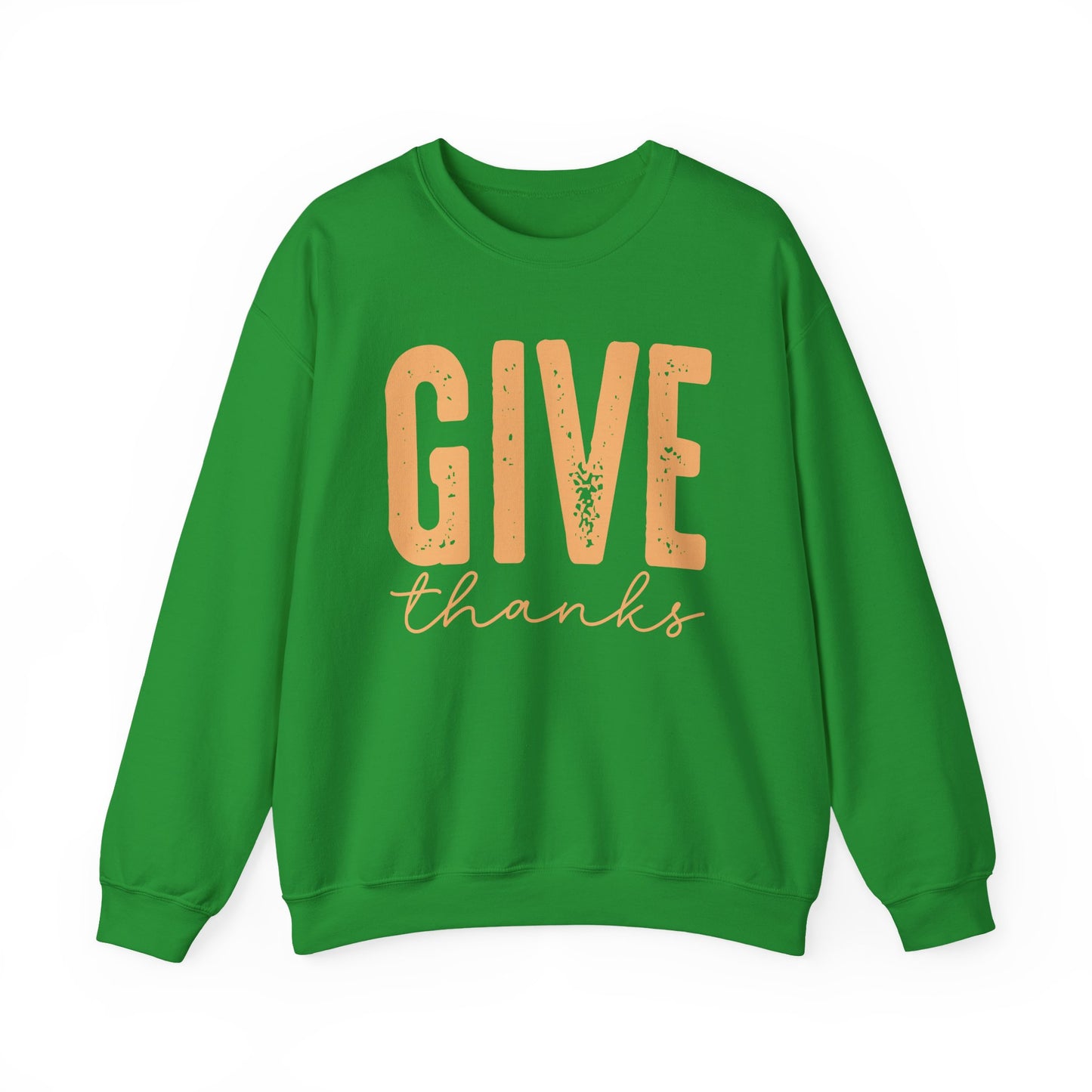 Give Thanks, Thanksgiving Gildan Crewneck Sweatshirt