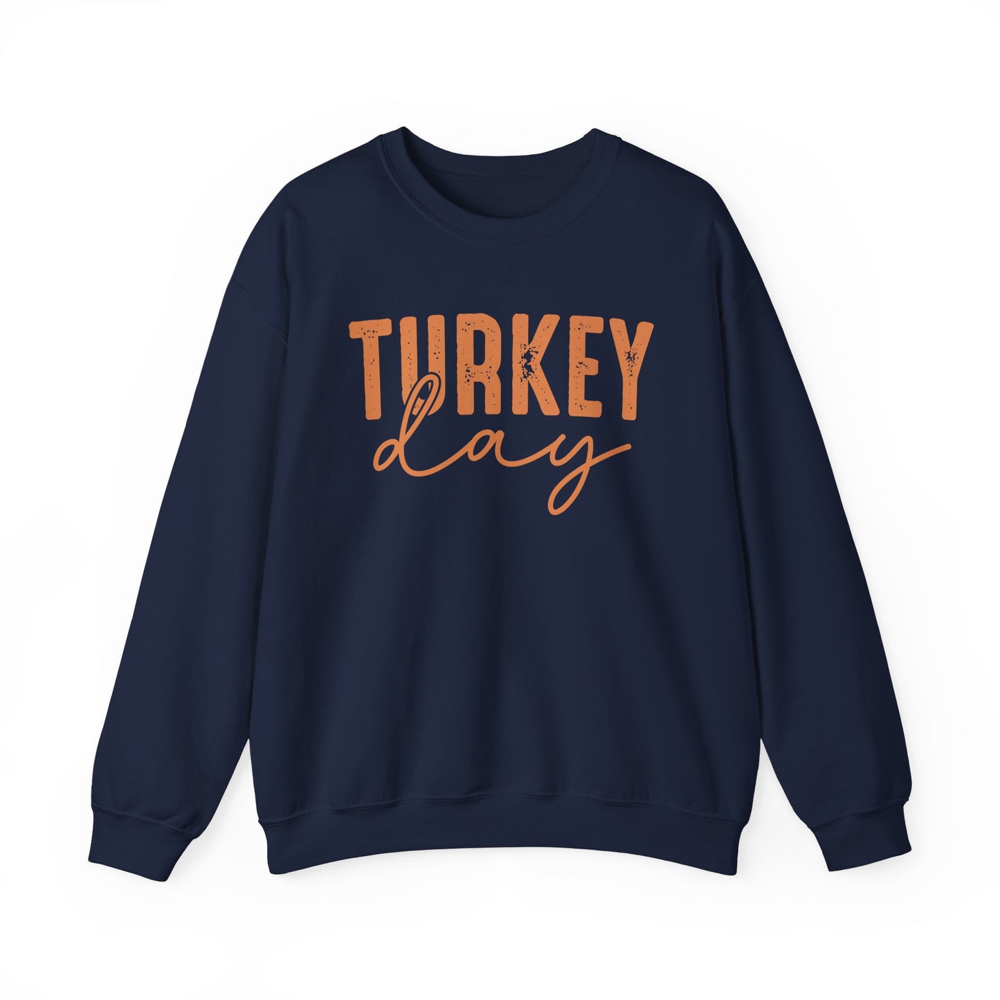Turkey Day Thanksgiving Gildan Crewneck Sweatshirt
