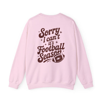 Football Season Sweatshirt, Front and Back Unisex Crewneck