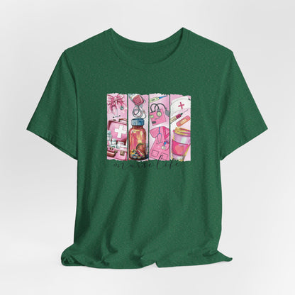 Nurse Life Pink Bella Canvas Tee