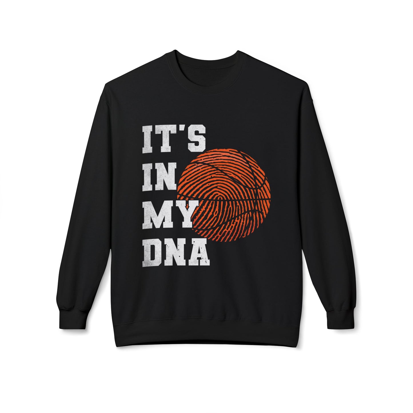 Basketball DNA Crewneck Sweatshirt, Cozy Sports Apparel, Perfect for Athletes, Gift for Hoopers, Ideal for Game Days, Throwback Style