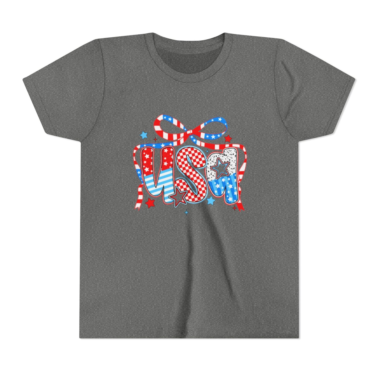 Patriotic Youth Short Sleeve Tee - USA Stars and Stripes Design