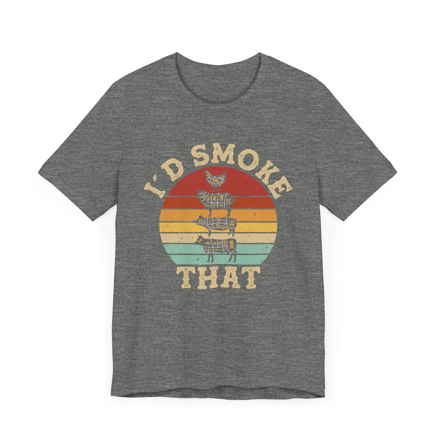 I’d Smoke That Unisex Short Sleeve Tee - Retro Vibe T-Shirt for Casual Wear