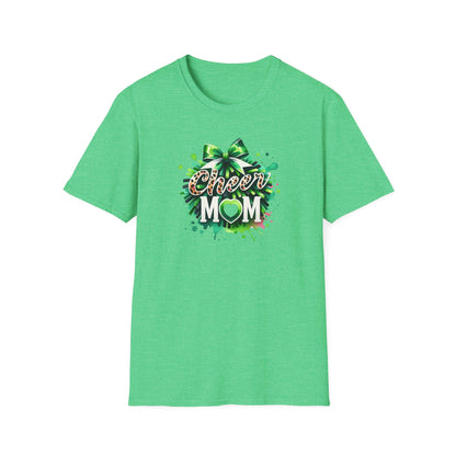 Green Cheer Mom Gildan Softstyle Tshirt