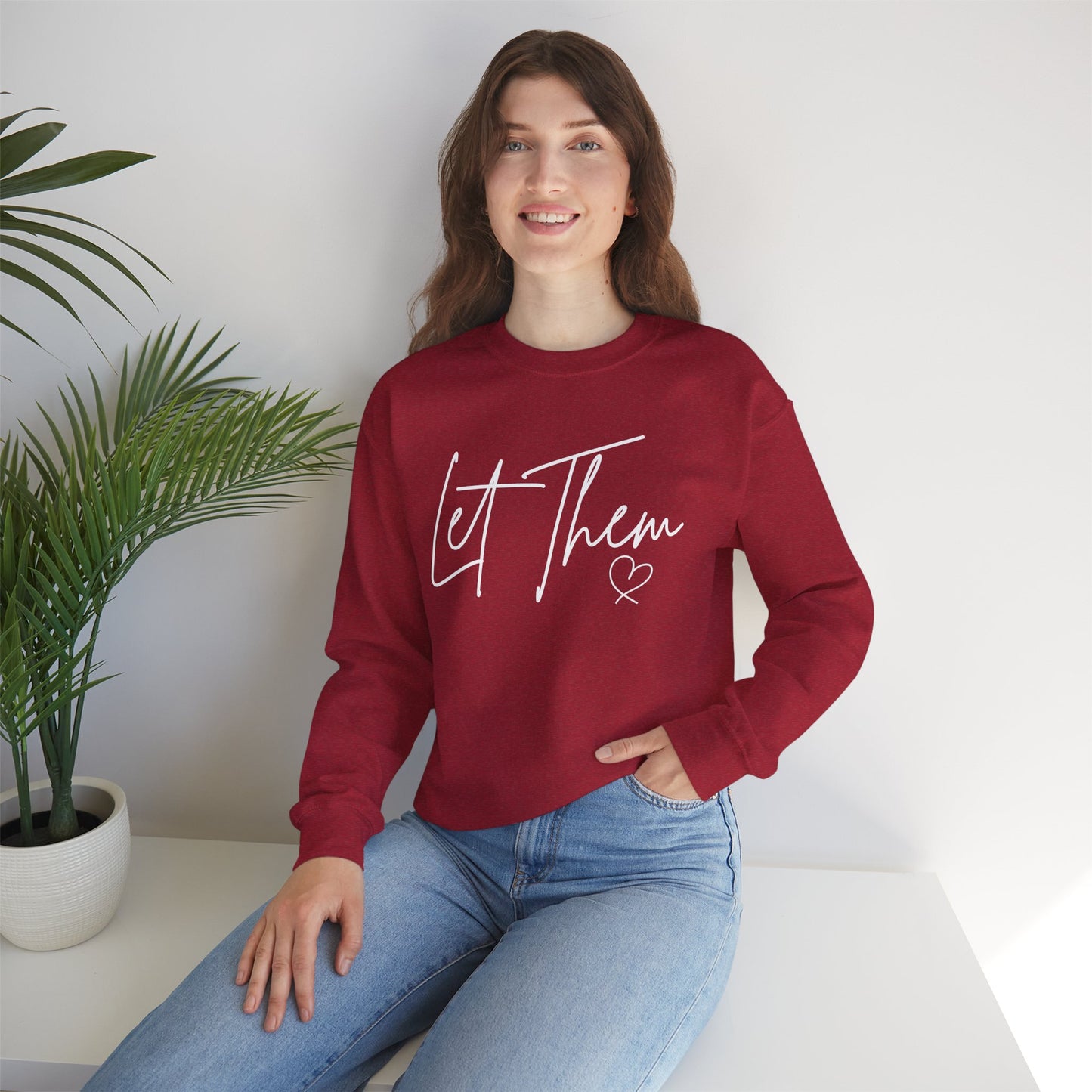 Let Them Heart Unisex Crewneck Sweatshirt - Cozy & Inspirational Apparel