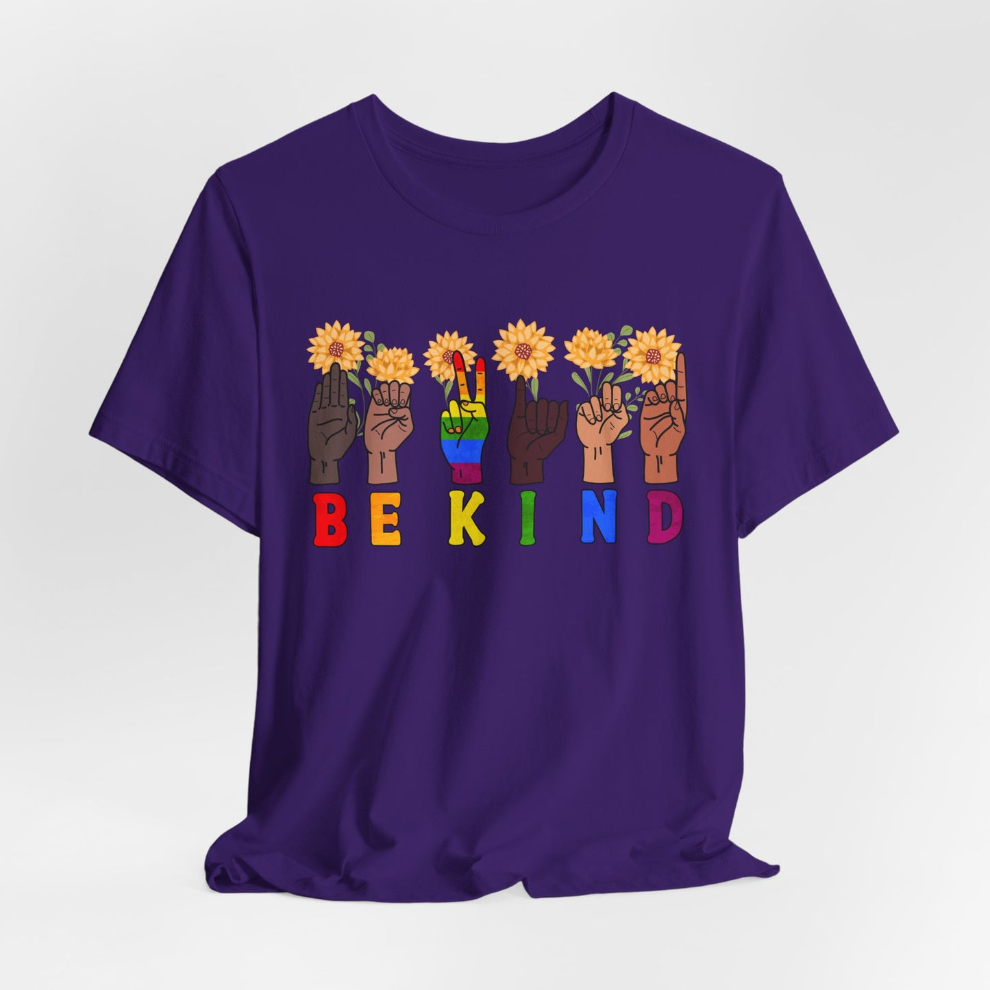 Be Kind Sign Language Diversity Unisex Jersey Tee