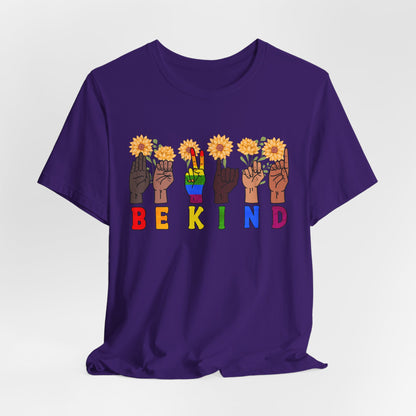 Be Kind Sign Language Diversity Unisex Jersey Tee