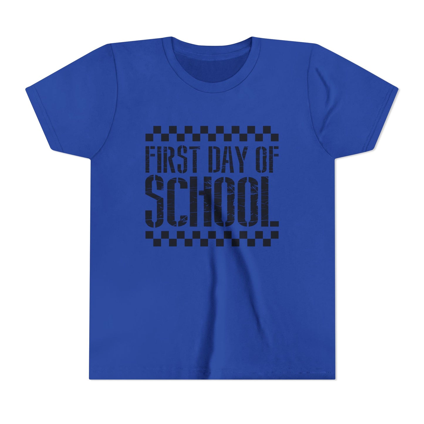 First Day of School Checkered Youth Tee, Back to School Shirt