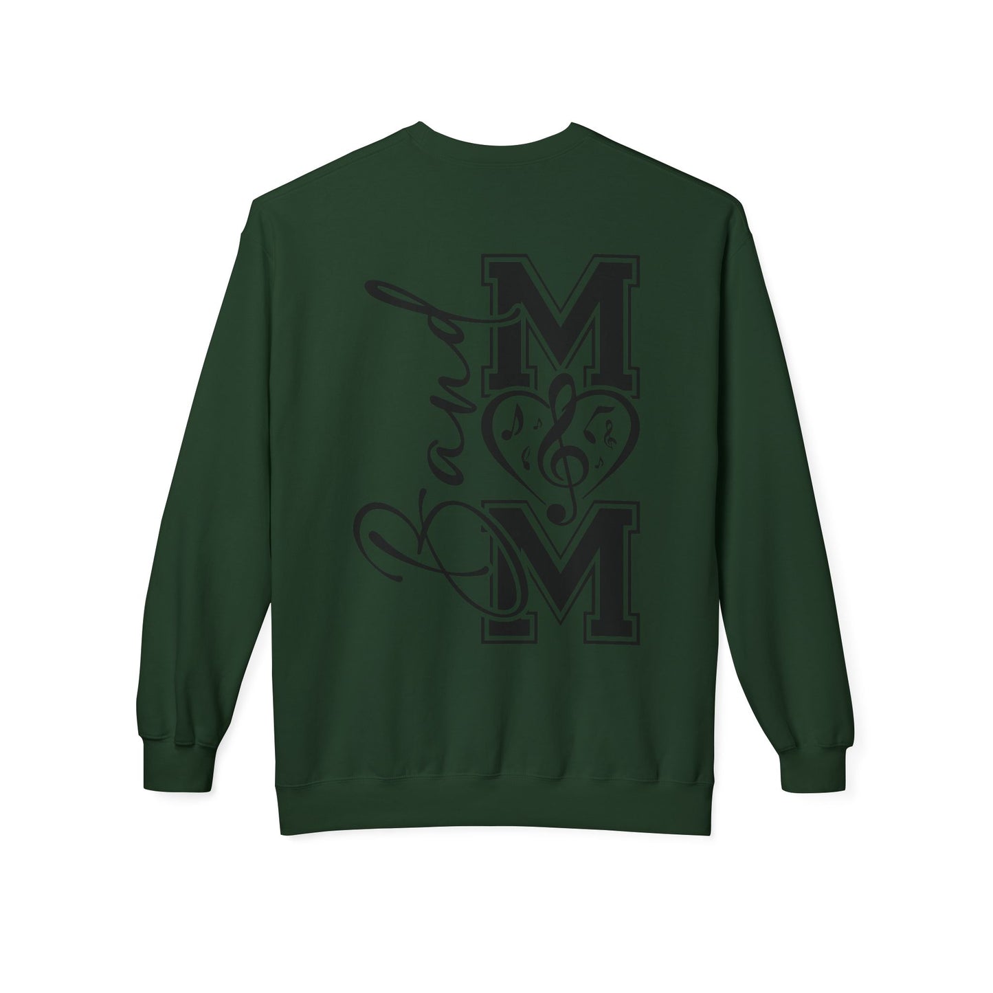 Band Mom front and back - Softstyle Crewneck for Music Lovers