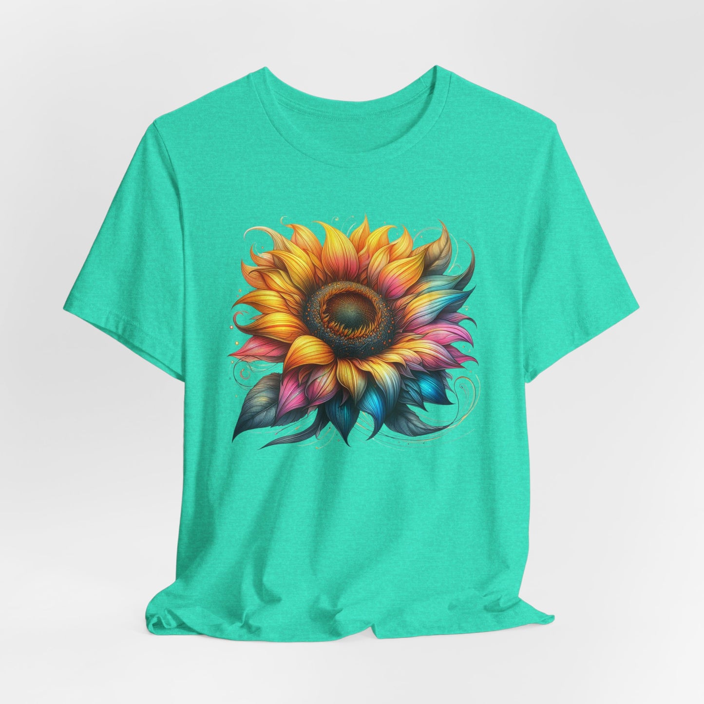 Vibrant Sunflower Tee, Casual T-Shirt