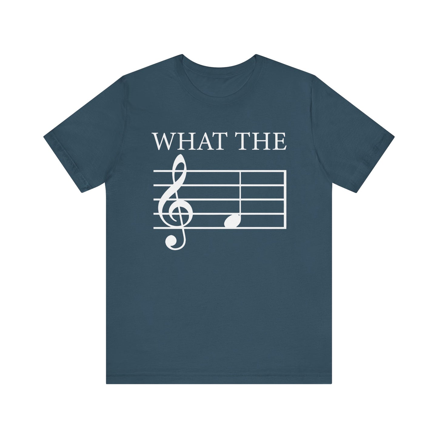 What the F, musical pun Unisex Jersey Short Sleeve Tee