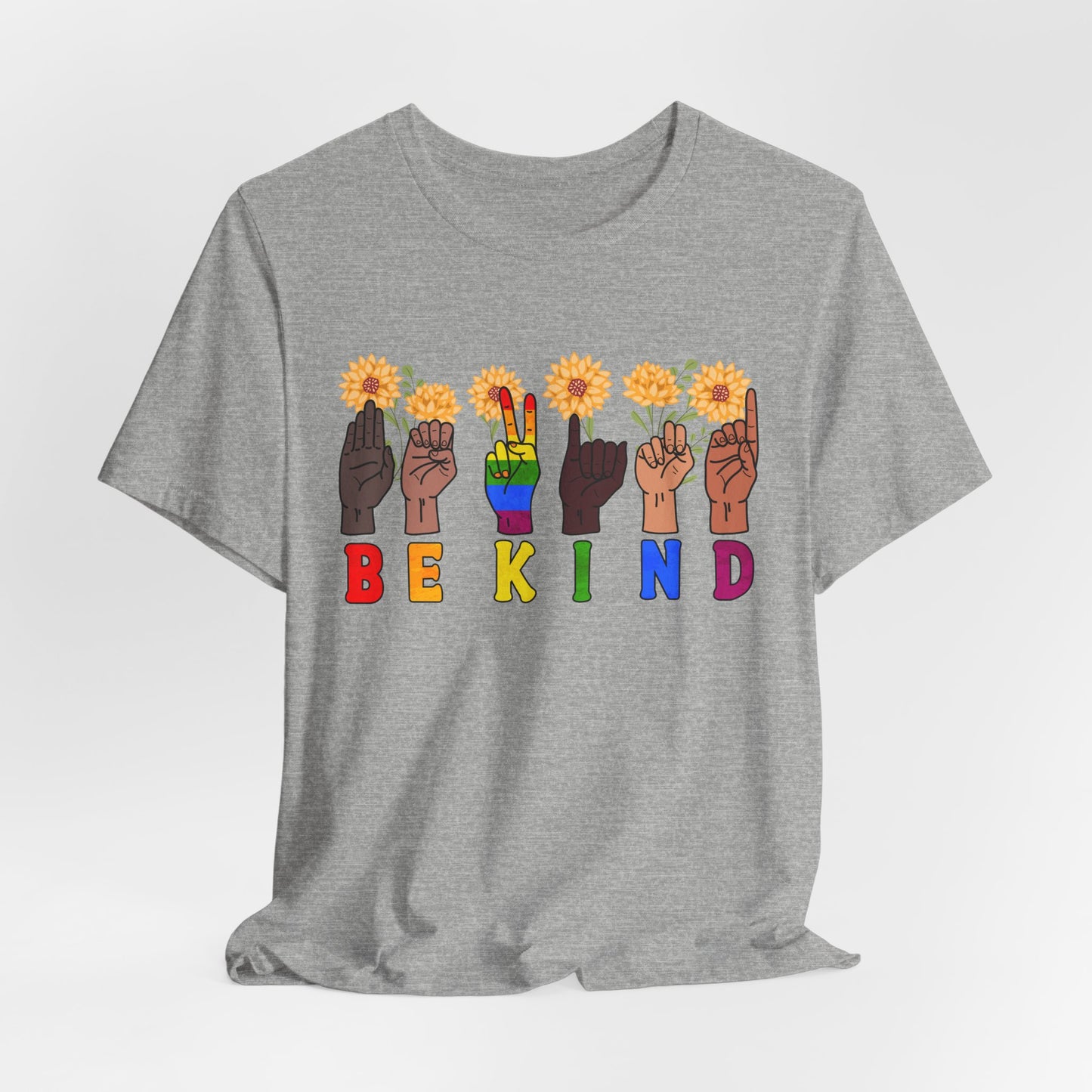 Be Kind Sign Language Diversity Unisex Jersey Tee