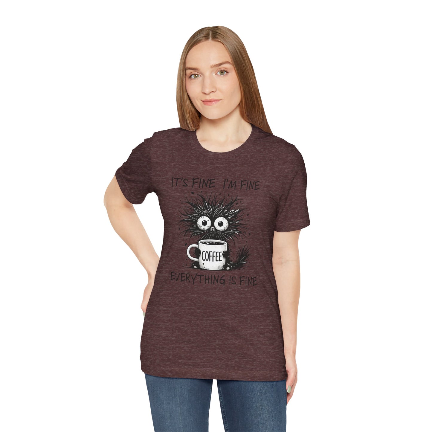 Funny Coffee Lover's Tee, Unisex Jersey Shirt, Casual Humor Tee, Gift for Coffee Enthusiasts, Sarcastic Coffee Top, Coffee Addict Outfit