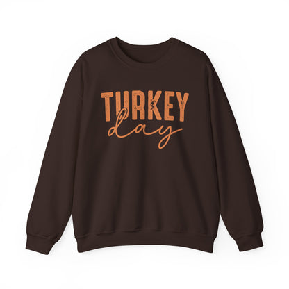 Turkey Day Thanksgiving Gildan Crewneck Sweatshirt