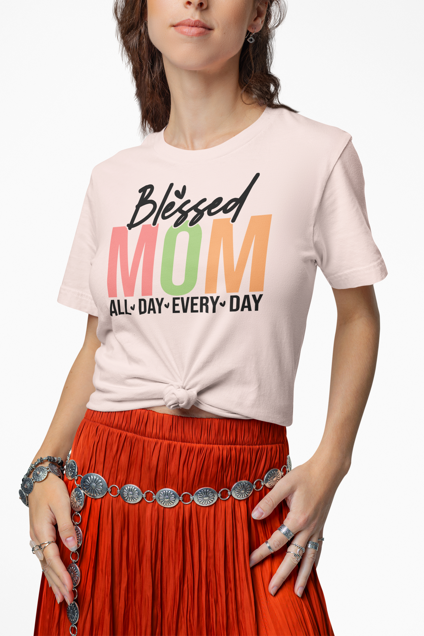 Blessed Mom Short Sleeve Tee - All Day Every Day