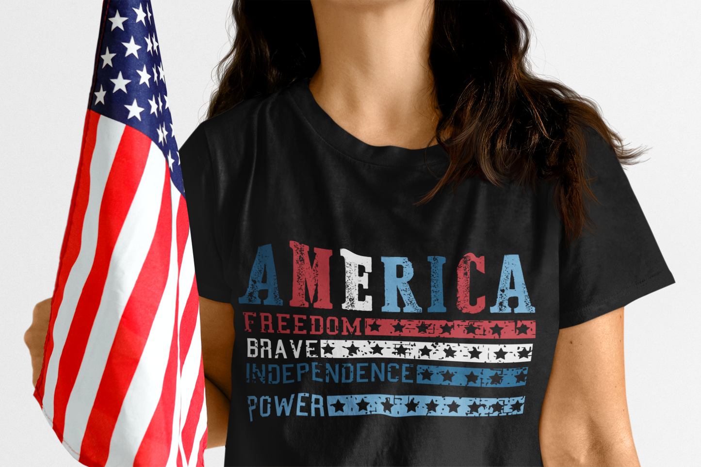 Patriotic Unisex Jersey Tee - Celebrate America with Freedom & Independence