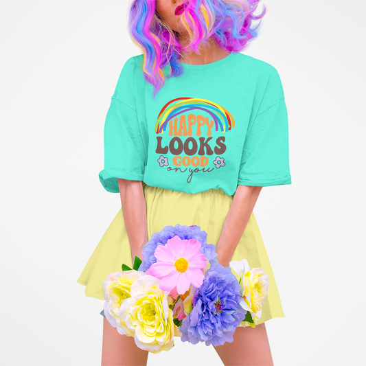 Happy Looks Good on You Tee - Unisex Jersey Short Sleeve T-Shirt for Positive Vibes and Joyful Celebrations