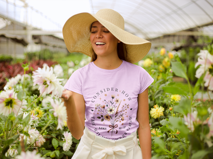 Floral Inspirational Tee, Unisex Short Sleeve Shirt, Wildflower Design T-Shirt