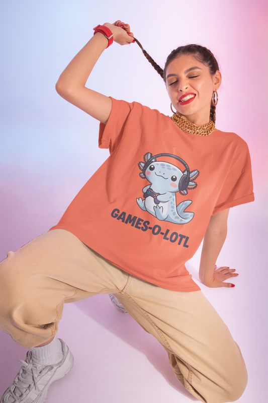 Cute Gamer Axolotl Tee, Gamer Shirt