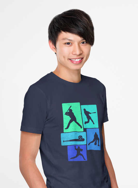 Baseball Player Silhouette Tee | Unisex Jersey T-Shirt, Sports Apparel, Gift for Baseball Fans, Casual Wear, Summer Outfit