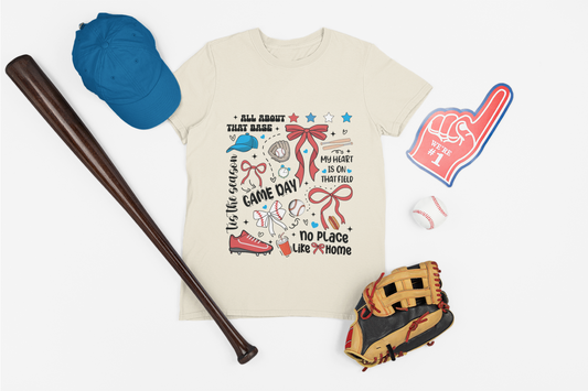 Baseball Game Day Tee, Unisex T-Shirt for Sports Fans, Perfect Gift for Players & Coaches, Soft Jersey Shirt for Events