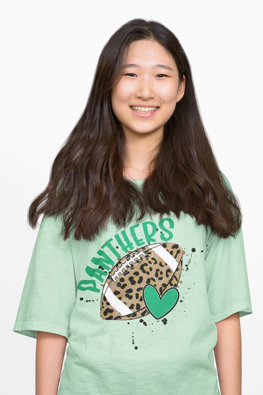 PANTHERS Spirit Unisex Tee - Leopard Football Design