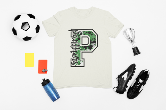 Panthers Letter P Tee - Casual Unisex Jersey Short Sleeve Shirt, Gift for Him or Her, Streetwear, Anniversary, Birthday, Everyday Wear