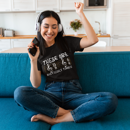 Music-Inspired Jersey Tee - "These Are Difficult Times" Unisex Short Sleeve Shirt, Gift for Musicians, Thoughtful Quote Tee, Casual [...]