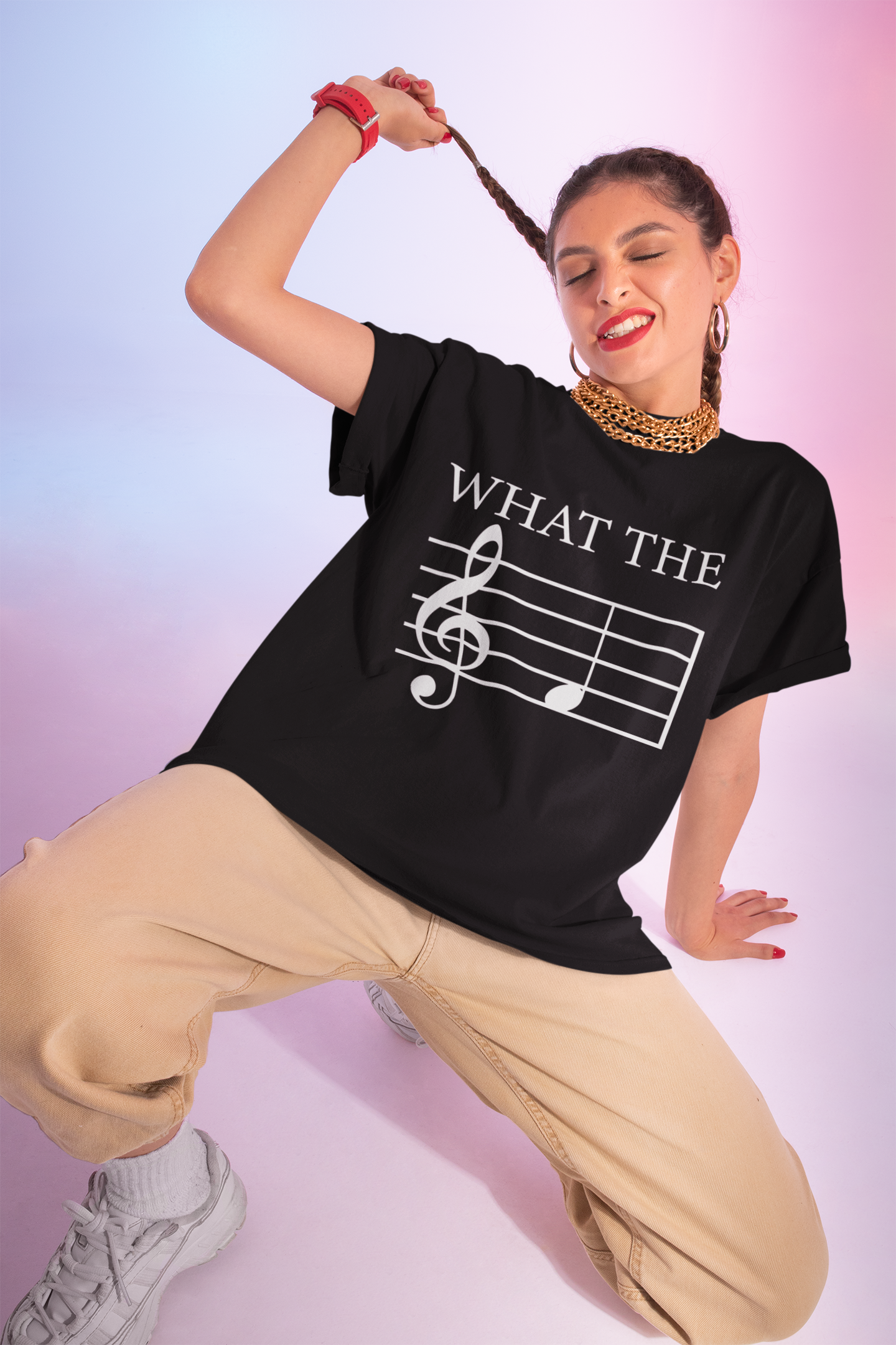 What the F, musical pun Unisex Jersey Short Sleeve Tee
