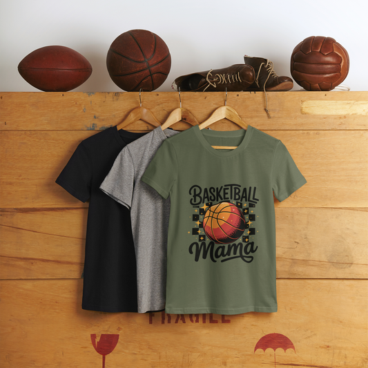 Basketball Mama T-Shirt, Perfect Gift for Sports Moms, Basketball Fan Gear, Women's Athletic Apparel, Personalized Sports Tee