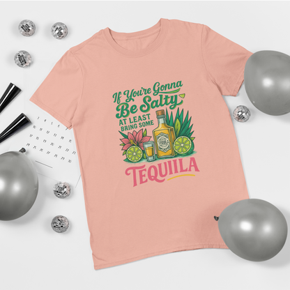 Tequila Vibes Tee, Fun Graphic T-Shirt, Salty Humor Shirt