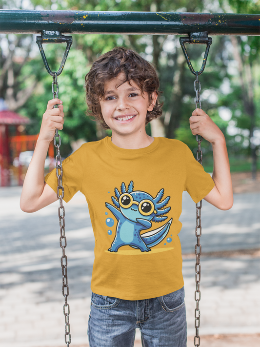 Cute Axolotl Youth Tee, Fun Kids Shirt