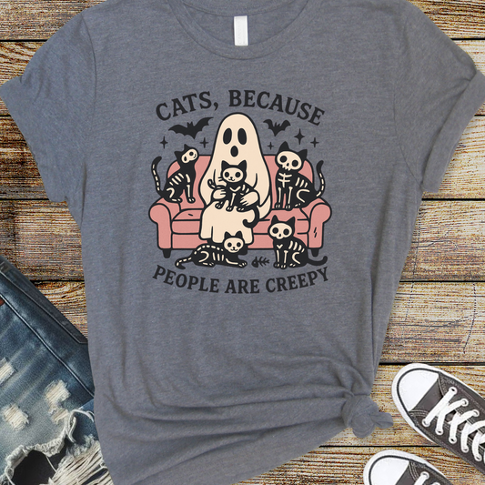 Cats because People are Creepy Bella Canvas Unisex Tee