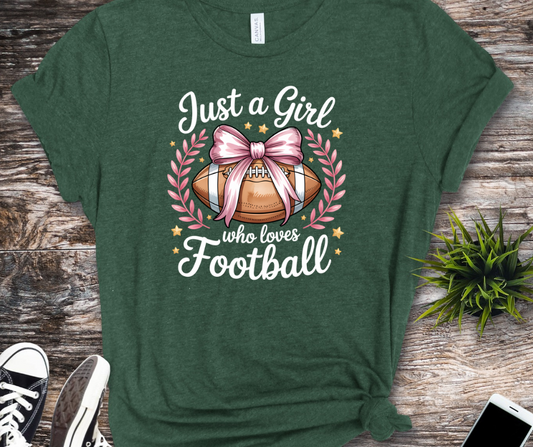 Just a Girl Who Loves Football Tee