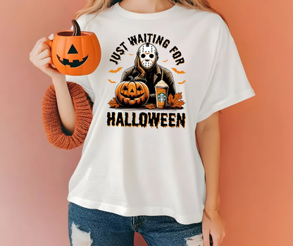 Just Waiting for Halloween Movie Graphic Tee, Unisex Softstyle T-Shirt