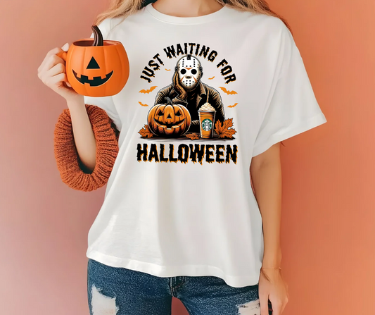 Just Waiting for Halloween Movie Graphic Tee, Unisex Softstyle T-Shirt