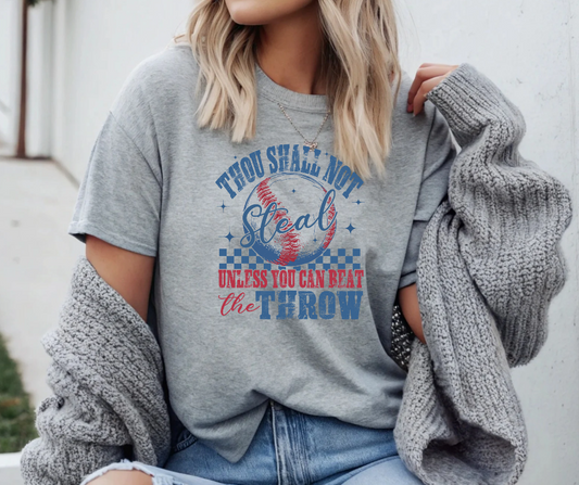 Thou Shall Not Steal Baseball Tee - Funny Unisex Jersey Short Sleeve Shirt
