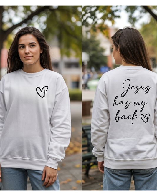 Jesus has my back Crewneck Sweatshirt