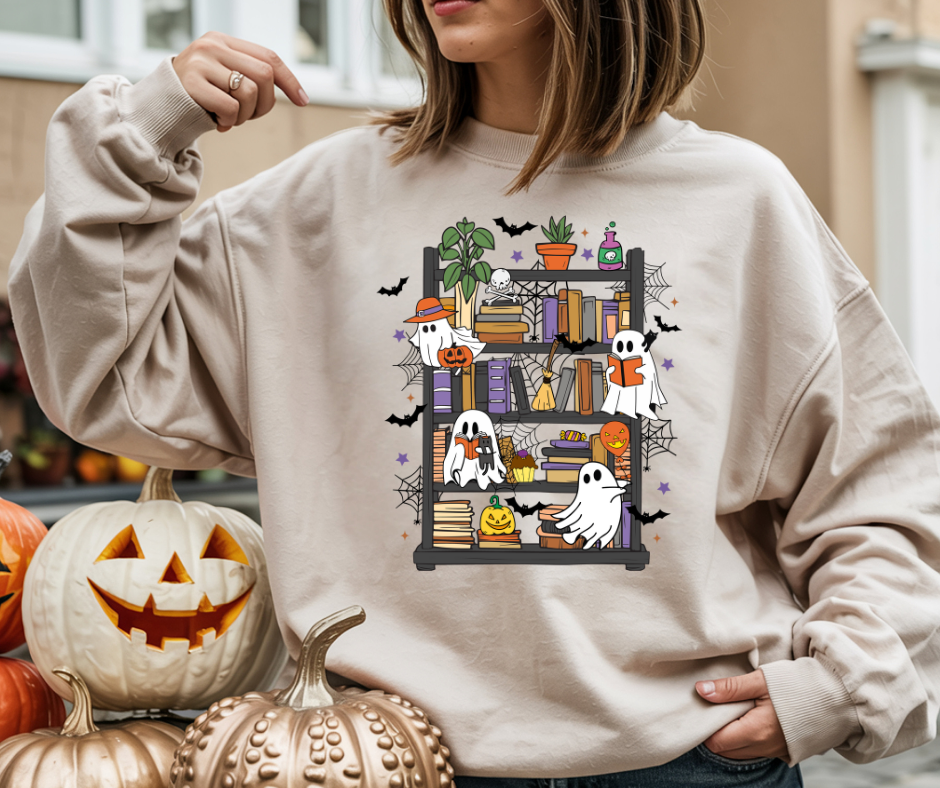 Ghost Library Gildan Crewneck Sweatshirt