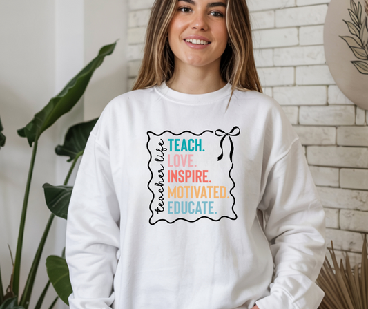 Teach Love Inspire Gildan Crewneck Sweatshirt